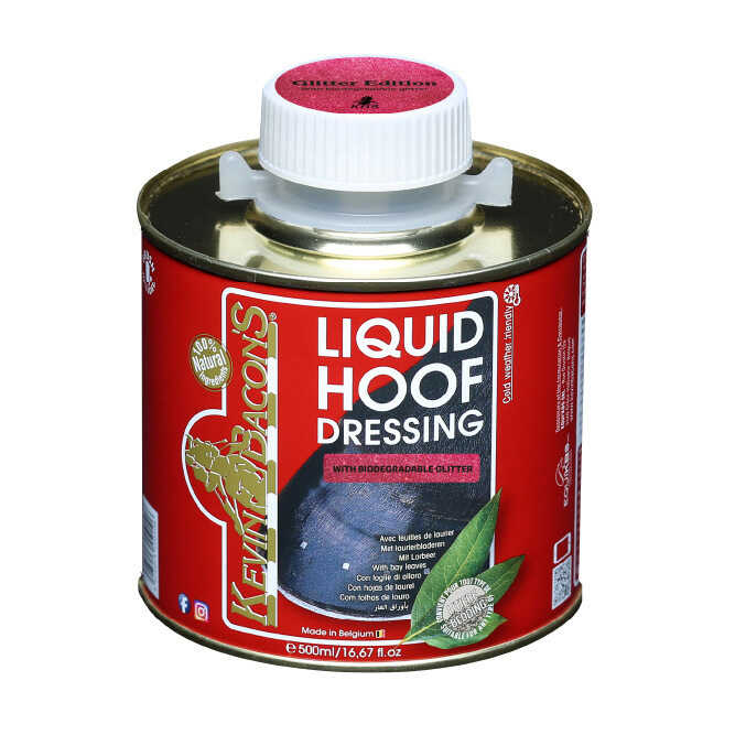 Huile pour sabots KEVIN BACON'S - Hoof Dressing Liquide paillettes Rose